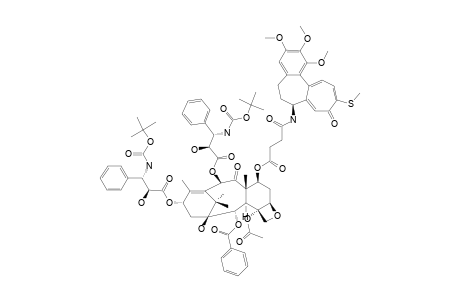 10-DEACETYL-10,13-O-BIS-(2R,3S)-N-[(TERT.-BUTOXY)-CARBONYL-3-PHENYLISOSERINYL]-7-O-(N-DEACETYL-N-SUCCINYLTHIOCOLCHICINYL)-BACCATIN-III