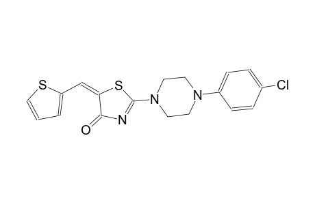 (5E)-2-[4-(4-chlorophenyl)-1-piperazinyl]-5-(2-thienylmethylene)-1,3-thiazol-4(5H)-one