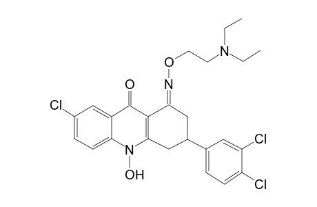 7-Chloro-3-(3,4-dichlorophenyl)-10-hydroxy-3,4-dihydro-1,9(2H,10H)-acridinedione 1-(O-[2-(diethylamino)ethyl]oxime)