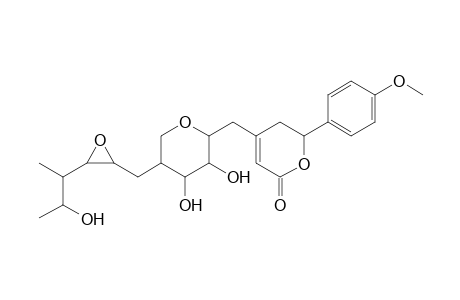 4-{[5-(2,3-epoxy-5-hydroxy-4-methylhexyl)-3,4-dihydroxy-tetrahydropyran-2-yl]methyl}-6-(4-methoxyphenyl)-5,6-di-hydro-2-pyrone