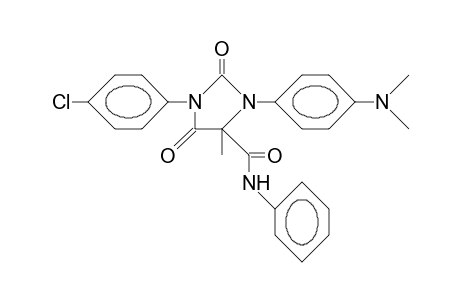 1-(4-Dimethylamino-phenyl)-3-(4-chloro-phenyl)-5-phenylamido-5-methyl-2,4-imidazoledione