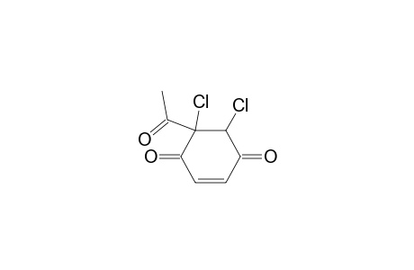 2-Cyclohexene-1,4-dione, 5-acetyl-5,6-dichloro-