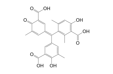 Benzoic acid, 3-[(3-carboxy-4-hydroxy-5-methylphenyl)(3-carboxy-5-methyl-4-oxo-2,5-cyclohexadien-1-ylidene)methyl]-6-hydroxy-2,4-dimethyl-