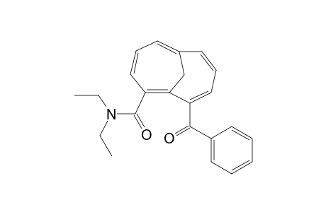 Bicyclo[4.4.1]undeca-1,3,5,7,9-pentaene-2-carboxamide, 10-benzoyl-N,N-diethyl-, (.+-.)-