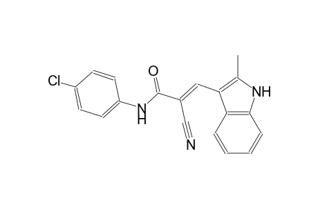 (2E)-N-(4-chlorophenyl)-2-cyano-3-(2-methyl-1H-indol-3-yl)-2-propenamide