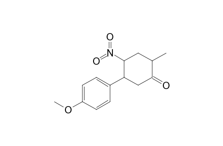 2-Methyl-5-(4-methoxyphenyl)-4-nitrocyclohexanone