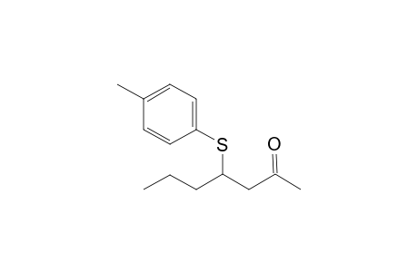 4-p-Tolylsulfanyl-heptan-2-one