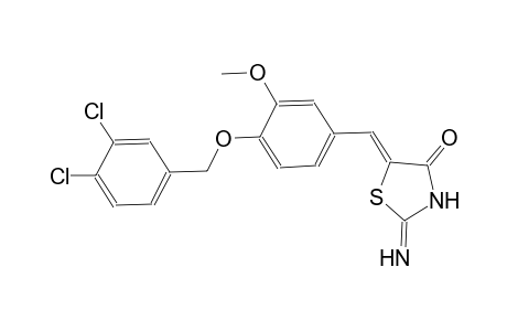 (5Z)-5-{4-[(3,4-dichlorobenzyl)oxy]-3-methoxybenzylidene}-2-imino-1,3-thiazolidin-4-one