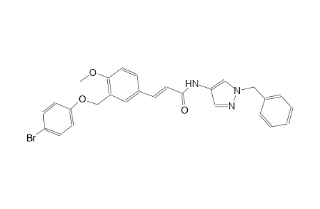 (2E)-N-(1-benzyl-1H-pyrazol-4-yl)-3-{3-[(4-bromophenoxy)methyl]-4-methoxyphenyl}-2-propenamide