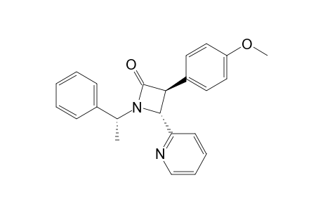(+)-(3S,4R,1'R)-3-(4-Methoxyphenyl)-1-(1-phenylethyl)-4-pyridin-2-ylazetidin-2-one