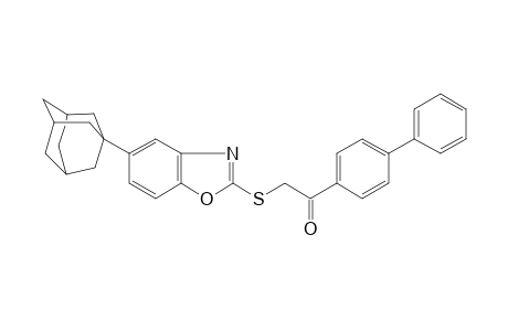 1-Ethanone, 1-[1,1'-biphenyl]-4-yl-2-[(5-tricyclo[3.3.1.1(3,7)]dec-1-yl-1,3-benzoxazol-2-yl)thio]-