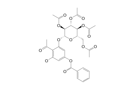 4'-O-BENZOYL-PHLORACETOPHENONE-2'-O-(TETRA-O-ACETYL-BETA-L-GLUCOPYRANOSIDE)