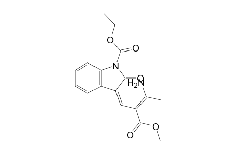 3-(3-Amino-2-methoxycarbonylbut-2-enylidene)-2-oxo-2,3-dihydro-indole-1-carboxylic acid ethyl ester