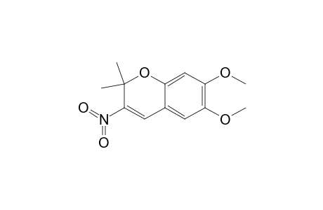2H-1-Benzopyran, 6,7-dimethoxy-2,2-dimethyl-3-nitro-