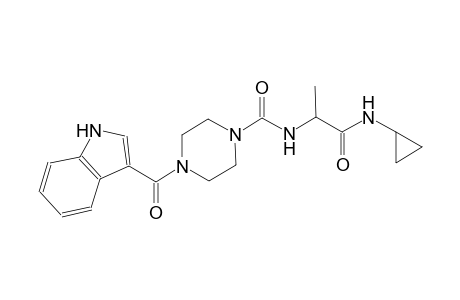 1-piperazinecarboxamide, N-[(1S)-2-(cyclopropylamino)-1-methyl-2-oxoethyl]-4-(1H-indol-3-ylcarbonyl)-