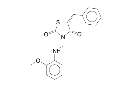 (5E)-5-Benzylidene-3-[(2-methoxyanilino)methyl]-1,3-thiazolidine-2,4-dione