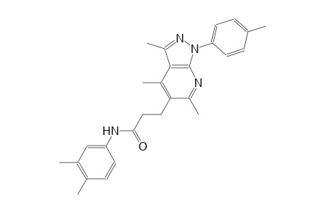 1H-pyrazolo[3,4-b]pyridine-5-propanamide, N-(3,4-dimethylphenyl)-3,4,6-trimethyl-1-(4-methylphenyl)-
