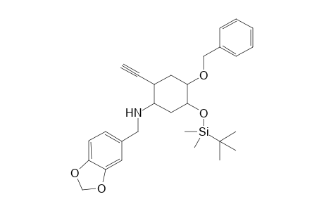 2-Benzyloxy-3-(tert-butyldimethylsiloxy)-6-ethynyl-5-[1,2-(methylenedioxy)benzylamino]cyclohexane isomer