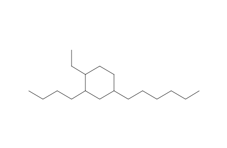 2-Butyl-1-ethyl-4-hexyl-cyclohexane