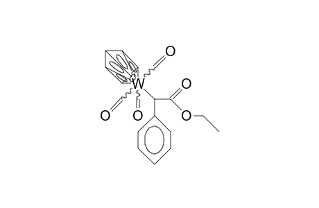 /.eta.-5/-Cyclopentadienyl-(1-phenyl-2-ethoxy-2-oxo-ethyl) tungsten tricarbonyl