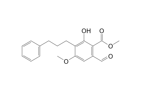 6-Formyl-2-hydroxy-4-methoxy-3-(3-phenyl-propyl)-benzoic acid methyl ester