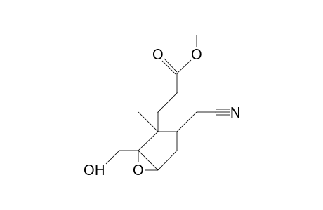 2,3-Epoxy-1a-(2-methoxycarbonyl-ethyl)-2-hydroxymethyl-5b-cyanomethyl-1-methyl-cyclopentane