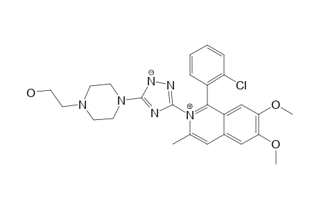 2-[4-[5-[1-(2-chlorophenyl)-6,7-dimethoxy-3-methylisoquinolin-2-ium-2-yl]-1,2-diaza-4-azanidacyclopenta-2,5-dien-3-yl]piperazin-1-yl]ethanol
