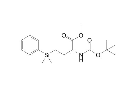 Methyl (2R)-2-[(tert-Butoxy)carbonylamino]-5-methyl-5-phenyl-5-silahexanoate