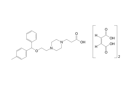 4-[2-(phenyl-p-tolylmethoxy)ethyl]-1-piperazinepropionic acid, maleate(1:2)