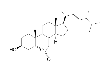 (7Z,22E,24R)-3.beta.-Hydroxy-5-oxo-24-methyl-5,6-seco-cholesta-7,22-dien-6-al