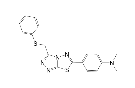 N,N-dimethyl-4-{3-[(phenylsulfanyl)methyl][1,2,4]triazolo[3,4-b][1,3,4]thiadiazol-6-yl}aniline