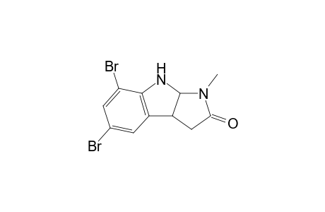 5,7-bis(bromanyl)-3-methyl-1,3a,4,8b-tetrahydropyrrolo[2,3-b]indol-2-one