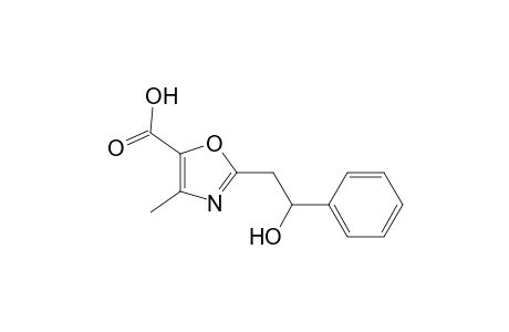 2-(2-hydroxy-2-phenylethyl)-4-methyl-1,3-oxazole-5-carboxylic acid