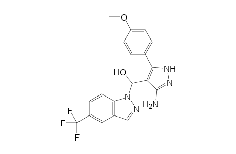 (3-Amino-5-(4-methoxyphenyl)-1H-pyrazol-4-yl)(5-(trifluoromethyl)-1H-indazol-1-yl) methanol