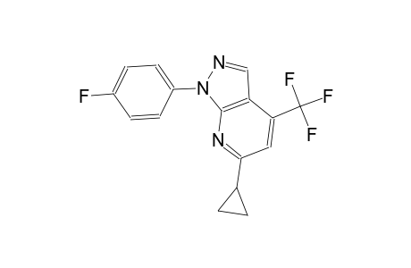 1H-pyrazolo[3,4-b]pyridine, 6-cyclopropyl-1-(4-fluorophenyl)-4-(trifluoromethyl)-