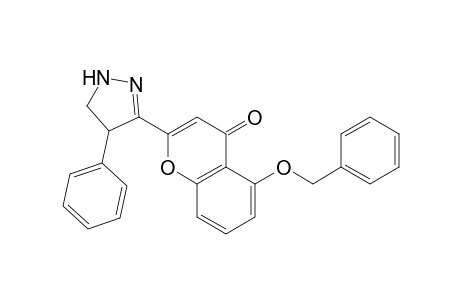 2-(4-phenyl-4,5-dihydro-1H-pyrazol-3-yl)-5-phenylmethoxy-1-benzopyran-4-one