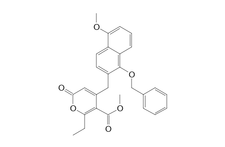 2H-Pyran-5-carboxylic acid, 6-ethyl-4-[[5-methoxy-1-(phenylmethoxy)-2-naphthalenyl]methyl]-2-oxo-, methyl ester