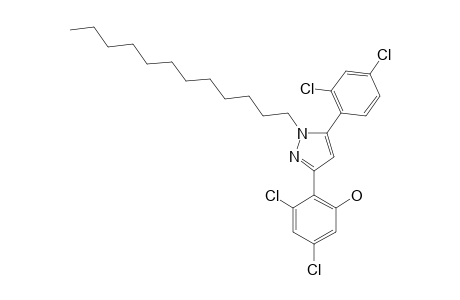 3-(4,6-DICHLORO-2-HYDROXYPHENYL)-5-(2,4-DICHLOROPHENYL)-1-DODECYL-PYRAZOLE