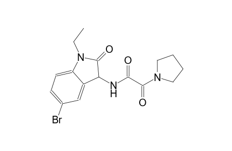 1-pyrrolidineacetamide, N-(5-bromo-1-ethyl-2,3-dihydro-2-oxo-1H-indol-3-yl)-alpha-oxo-