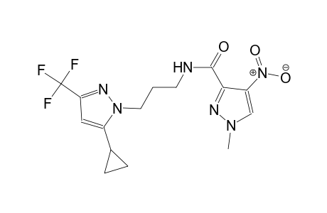 N-{3-[5-cyclopropyl-3-(trifluoromethyl)-1H-pyrazol-1-yl]propyl}-1-methyl-4-nitro-1H-pyrazole-3-carboxamide