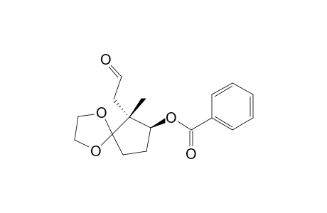 1,4-Dioxaspiro[4.4]nonane-6-acetaldehyde, 7-(benzoyloxy)-6-methyl-, trans-