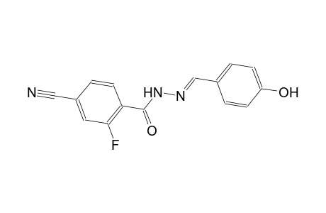 4-cyano-2-fluoro-N'-[(E)-(4-hydroxyphenyl)methylidene]benzohydrazide