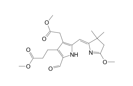 1H-Pyrrole-3-propanoic acid, 5-[(3,4-dihydro-5-methoxy-3,3-dimethyl-2H-pyrrol-2-ylidene)methyl]-2-formyl-4-(2-methoxy-2-oxoethyl)-, methyl ester, (Z)-