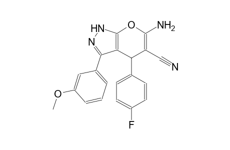 6-amino-4-(4-fluorophenyl)-3-(3-methoxyphenyl)-1,4-dihydropyrano[2,3-c]pyrazole-5-carbonitrile