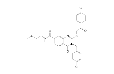 7-quinazolinecarboxamide, 3-[(4-chlorophenyl)methyl]-2-[[2-(4-chlorophenyl)-2-oxoethyl]thio]-3,4-dihydro-N-(2-methoxyethyl)-4-oxo-