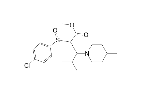methyl 2-(p-chlorophenylsulphinyl)-4-methyl-3-(4-methylpiperidino)pentanoate