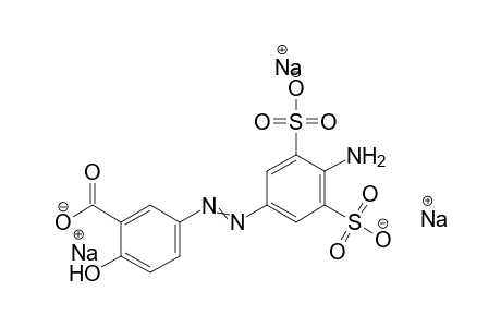 Benzoic acid, 5-[(4-amino-3,5-disulfophenyl)azo]-2-hydroxy-,Trisodium salt