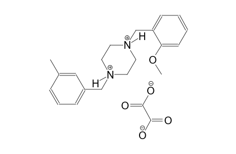 1-(2-methoxybenzyl)-4-(3-methylbenzyl)piperazinediium oxalate