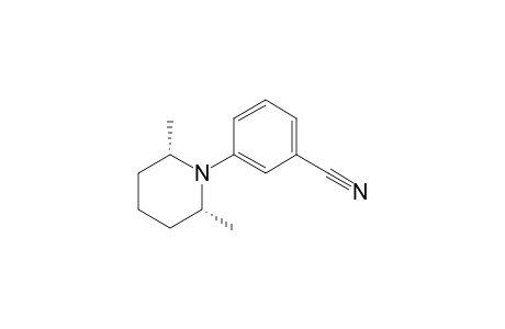3-[(2R,6S)-2,6-Dimethylpiperidin-1-yl]benzonitrile