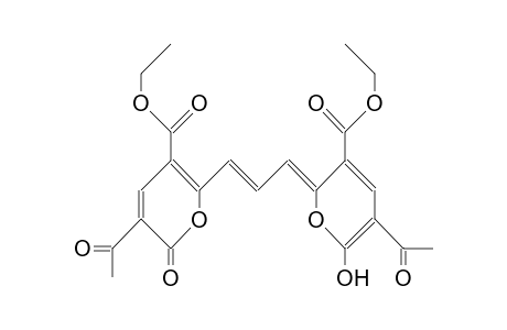 3,3'-Diacetyl-5,5'-bis(ethoxycarbonyl)-glaucyrone enol-form